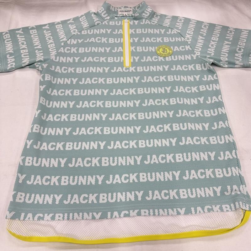 古着 USED シャツ、ブラウス 半袖 JACK BUNNY ジャックバニー ゴルフ ウェア 総柄 ロゴ ワッペン 半袖 ハーフジップ 6 ロゴ、文字 X プリント X 刺繍 マルチカラー / マルチカラー / multicolor メンズ USED 古着 中古 50159290