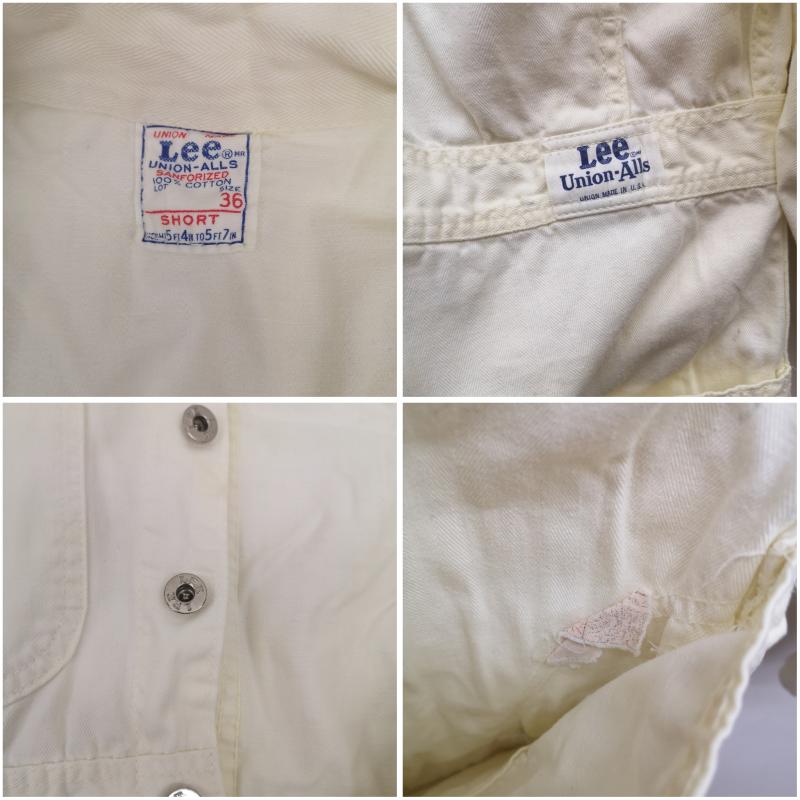 リー Lee サロペット・オーバーオール サロペット、オーバーオール 50s VINTAGE Union-Alls ジャンプスーツ つなぎ 36 白 / ホワイト / white メンズ USED 古着 中古 50159291