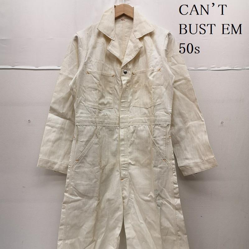 ヴィンテージ VINTAGE サロペット・オーバーオール サロペット、オーバーオール 50s CAN’T BUST EM ジャンプスーツ つなぎ オールインワン ノンオッシュ 34 白 / ホワイト / white メンズ USED 古着 中古 50159293