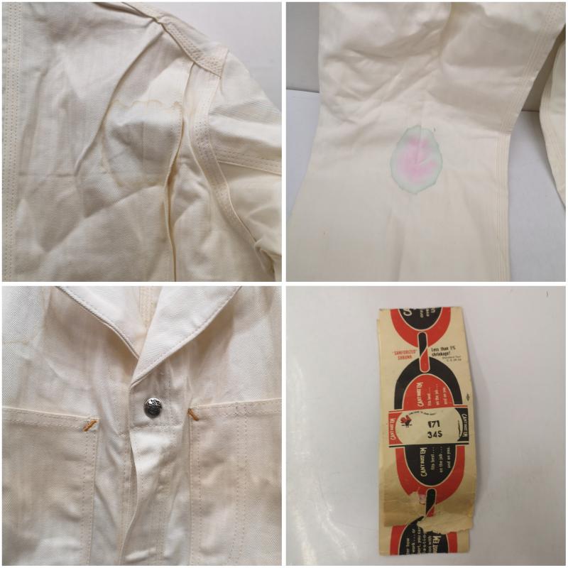 ヴィンテージ VINTAGE サロペット・オーバーオール サロペット、オーバーオール 50s CAN’T BUST EM ジャンプスーツ つなぎ オールインワン ノンオッシュ 34 白 / ホワイト / white メンズ USED 古着 中古 50159293