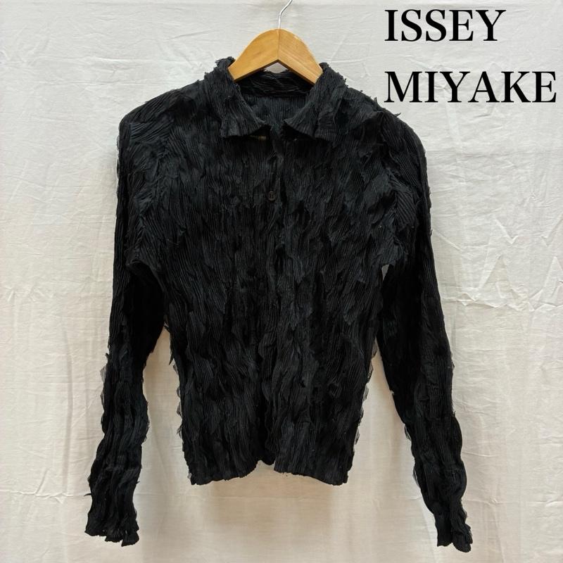 イッセイミヤケ ISSEY MIYAKE シャツ、ブラウス 長袖 プリーツ チュール ロングスリーブ シャツ IM24FJ918 2 レディース USED 古着 中古 50159315