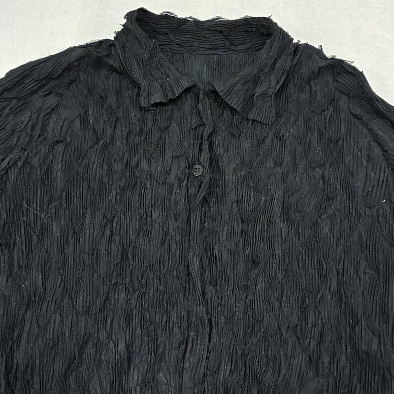 イッセイミヤケ ISSEY MIYAKE シャツ、ブラウス 長袖 プリーツ チュール ロングスリーブ シャツ IM24FJ918 2 レディース USED 古着 中古 50159315