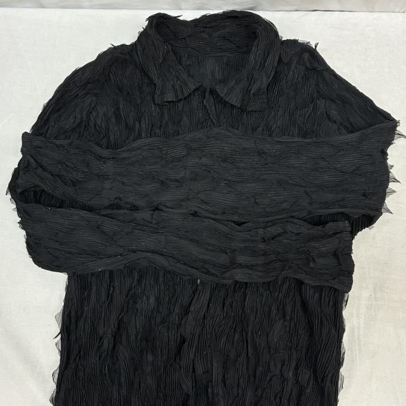 イッセイミヤケ ISSEY MIYAKE シャツ、ブラウス 長袖 プリーツ チュール ロングスリーブ シャツ IM24FJ918 2 レディース USED 古着 中古 50159315