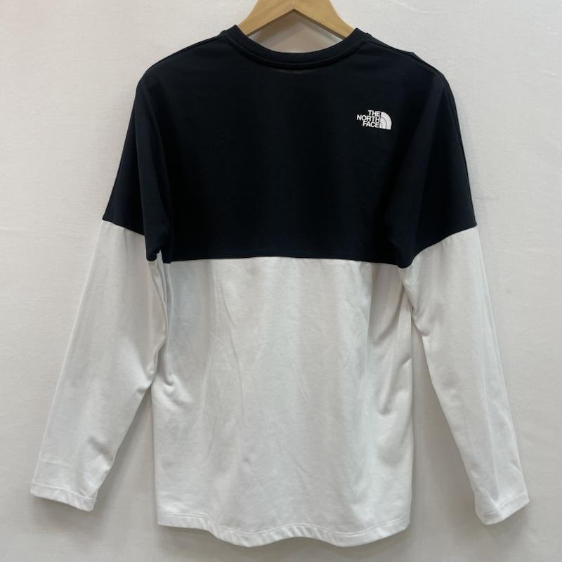 ザノースフェイス THE NORTH FACE Tシャツ 長袖 NT82384 バイカラー ロゴ 長袖 Tシャツ ロンT S 無地 X ロゴ、文字 白 / ホワイト / white X 黒 / ブラック / black メンズ USED 古着 中古 50159324