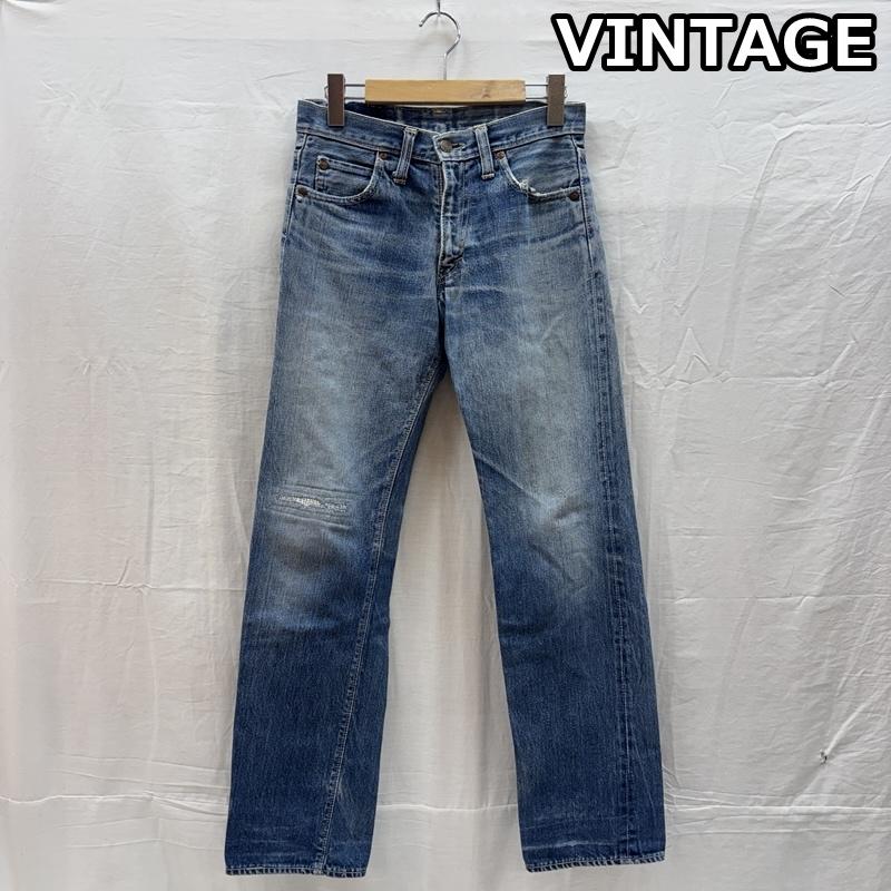 ヴィンテージ VINTAGE パンツ デニム、ジーンズ リーフボタン SCOVILL スコビル ジップ 内股シングル 脇割 デニム パンツ - メンズ USED 古着 中古 50159328