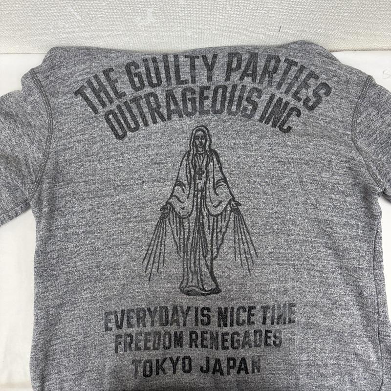 ワコマリア WACKO MARIA パーカー 長袖 ジップアップ パーカー ロゴ プリント 両面 初期タグ GUILTY PARTIES M 灰 / グレー / gray メンズ USED 古着 中古 50159329