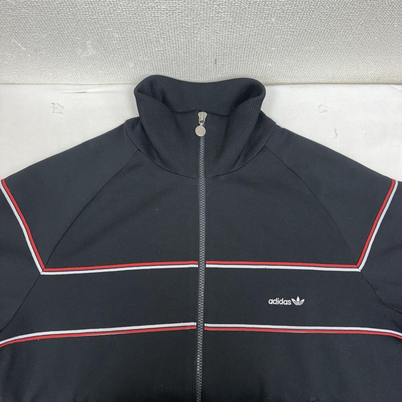 アディダス adidas ジャケット、上着 ジャケット、ブレザー 80s 西ドイツ製 トラック ジャケット ジャージ デサント製 黒 / ブラック / black メンズ USED 古着 中古 50159331