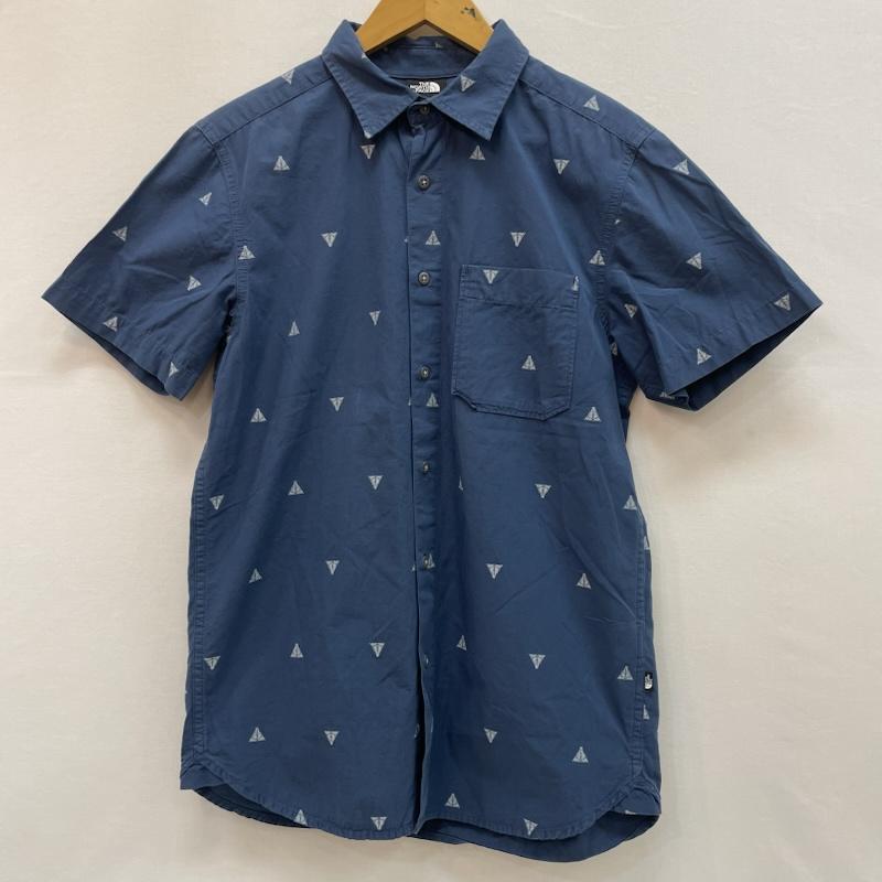 ザノースフェイス THE NORTH FACE シャツ、ブラウス 半袖 ショートスリーブ ベイトレイルジャカードシャツ NR02001Z M 総柄 青 / ブルー / blue メンズ USED 古着 中古 50159336