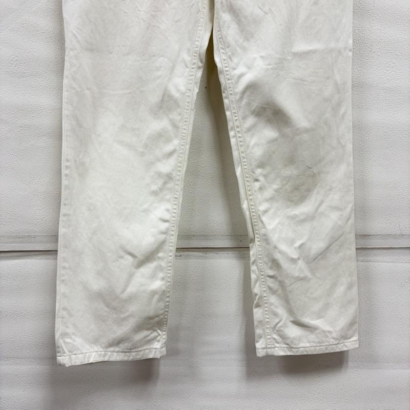 ヴィヴィアンウエストウッド Vivienne Westwood パンツ ワークパンツ、ペインターパンツ ANGLOMANIA アングロマニア ストレートパンツ レザー パッチ ロゴ イタリア製 ジッパーフライ LAMPOジップ 28インチ ロゴ、文字 X プリント 白 / ホワイト / white X 黒 / ブラック / black X 橙 / オレンジ / orange レディース USED 古着 中古 50159342