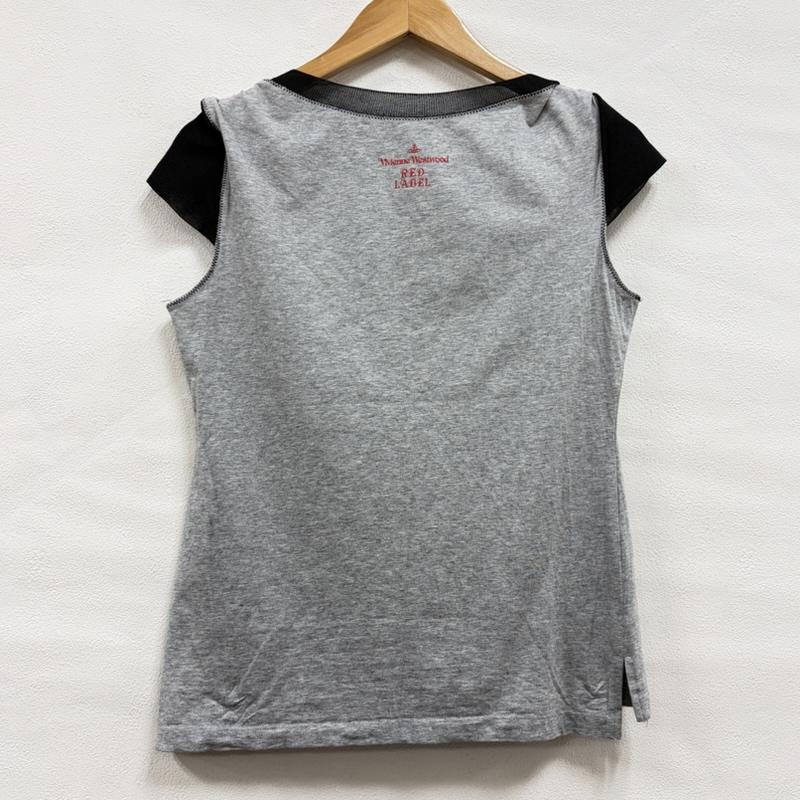 ヴィヴィアン ウエストウッド レッドレーベル Vivienne Westwood red label タンクトップ タンクトップ ナンバリング プリント ノースリーブ カレッジロゴ 3 ロゴ、文字 X プリント 灰 / グレー / gray X 黒 / ブラック / black レディース USED 古着 中古 50159343