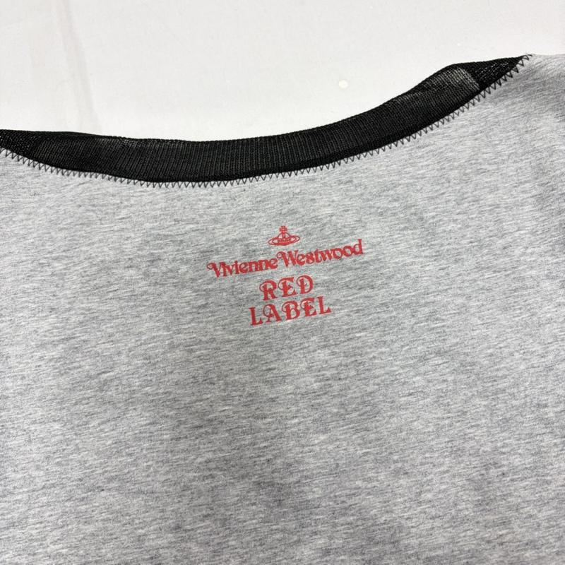 ヴィヴィアン ウエストウッド レッドレーベル Vivienne Westwood red label タンクトップ タンクトップ ナンバリング プリント ノースリーブ カレッジロゴ 3 ロゴ、文字 X プリント 灰 / グレー / gray X 黒 / ブラック / black レディース USED 古着 中古 50159343