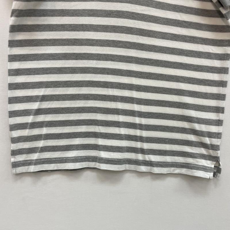 バーバリーブラックレーベル BURBERRY BLACK LABEL ポロシャツ 半袖 ロゴ 刺繍 ボーダー ポロシャツ 3 ボーダー柄 灰 / グレー / gray X 白 / ホワイト / white X 青 / ブルー / blue メンズ USED 古着 中古 50159351
