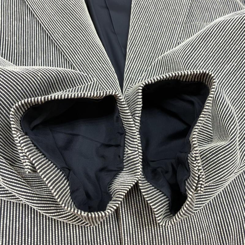 イッセイミヤケ ISSEY MIYAKE ジャケット、上着 ジャケット、ブレザー ストライプ 2B シングル テーラード ジャケット ME31-FD043 M メンズ USED 古着 中古 50159353