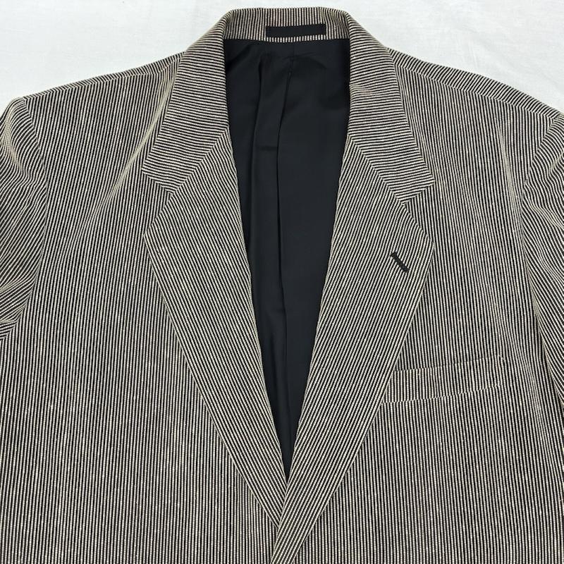 イッセイミヤケ ISSEY MIYAKE ジャケット、上着 ジャケット、ブレザー ストライプ 2B シングル テーラード ジャケット ME31-FD043 M メンズ USED 古着 中古 50159353