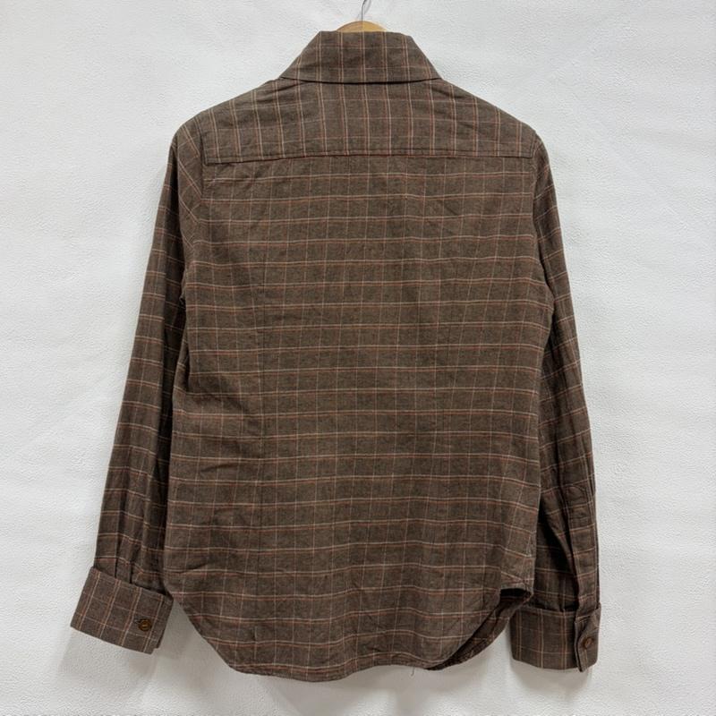 ヴィヴィアン ウエストウッド レッドレーベル Vivienne Westwood red label シャツ、ブラウス 長袖 オーブ 刺繍 長袖 チェック シャツ 3 チェック X ワンポイント X ロゴ、文字 X 刺繍 茶 / ブラウン / brown X 赤 / レッド / red レディース USED 古着 中古 50159361