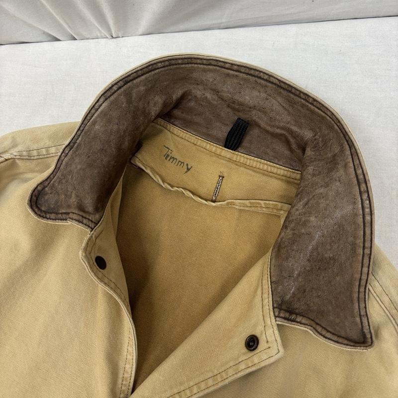 ウールリッチ WOOLRICH ジャケット、上着 ジャンパー、ブルゾン 90年代 ビンテージ USA製 レザーカラー ダック ハンティング ジャケット 90s VINTAGE L メンズ USED 古着 中古 50159370