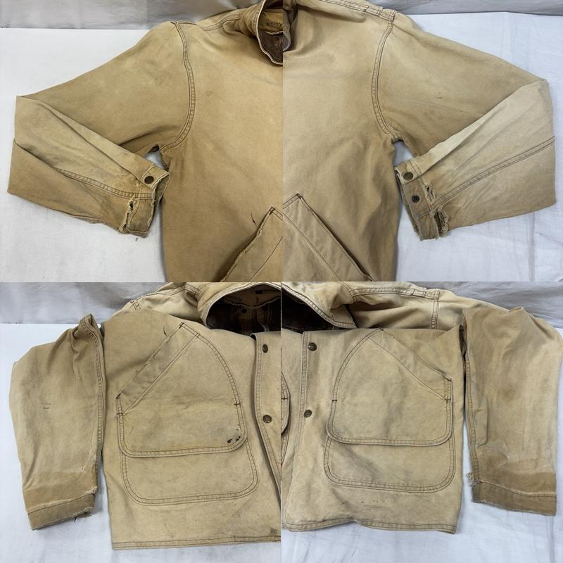 ウールリッチ WOOLRICH ジャケット、上着 ジャンパー、ブルゾン 90年代 ビンテージ USA製 レザーカラー ダック ハンティング ジャケット 90s VINTAGE L メンズ USED 古着 中古 50159370