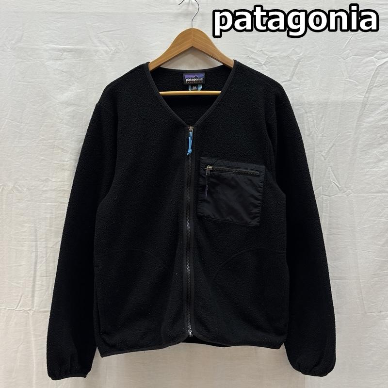 パタゴニア patagonia ジャケット、上着 ジャンパー、ブルゾン 22975FA23 SYNCHILLA シンチラ ジップアップ ノーカラー フリース ジャケット M 黒 / ブラック / black レディース USED 古着 中古 50159373