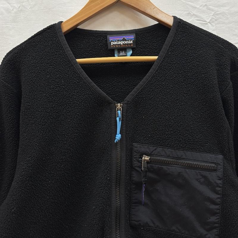 パタゴニア patagonia ジャケット、上着 ジャンパー、ブルゾン 22975FA23 SYNCHILLA シンチラ ジップアップ ノーカラー フリース ジャケット M 黒 / ブラック / black レディース USED 古着 中古 50159373