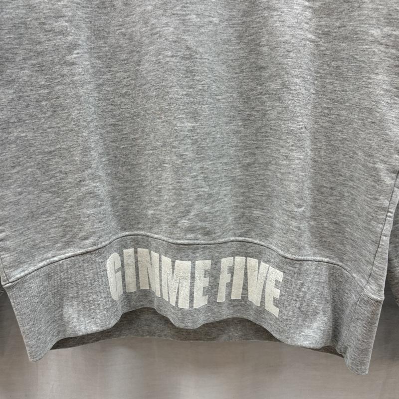 ギミーファイブ GIMME FIVE トレーナー 長袖 裾ロゴ プリント フリーダムスリーブ スウェット トレーナー 長袖 L 灰 / グレー / gray メンズ USED 古着 中古 50159374