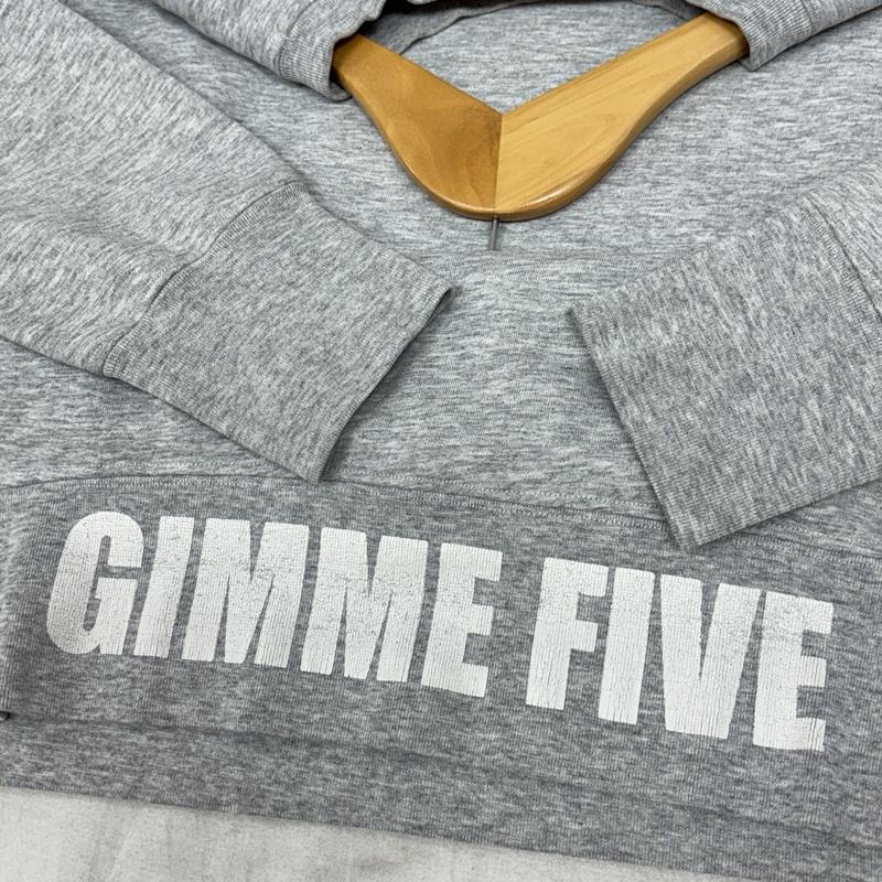 ギミーファイブ GIMME FIVE トレーナー 長袖 裾ロゴ プリント フリーダムスリーブ スウェット トレーナー 長袖 L 灰 / グレー / gray メンズ USED 古着 中古 50159374