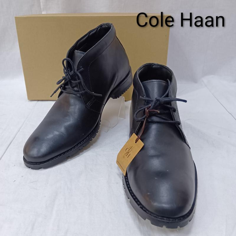 コールハーン COLE HAAN 革靴 革靴 チャッカブーツ NIKE AIR WATERPLOOF black SIZE:8W US：8 無地 黒 / ブラック / black メンズ USED 古着 中古 50159383
