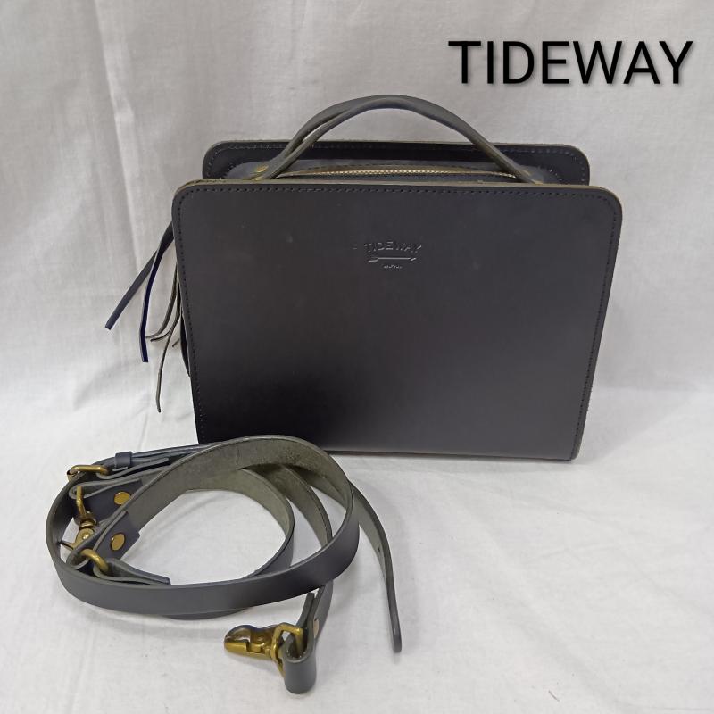 タイドウェイ TIDEWAY ショルダーバッグ ショルダーバッグ NUME SHIKAKU BOSTON black - ロゴ、文字 X ワンポイント 黒 / ブラック / black レディース USED 古着 中古 50159386