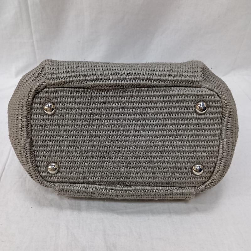 古着 USED ハンドバッグ ハンドバッグ LANZETTI ランツェッティ made in ITALY かごバッグ sand - 無地 灰 / グレー / gray レディース USED 古着 中古 50159388