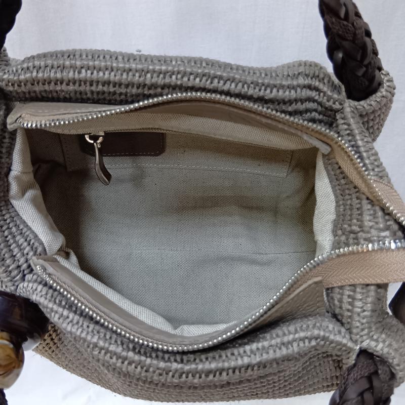 古着 USED ハンドバッグ ハンドバッグ LANZETTI ランツェッティ made in ITALY かごバッグ sand - 無地 灰 / グレー / gray レディース USED 古着 中古 50159388