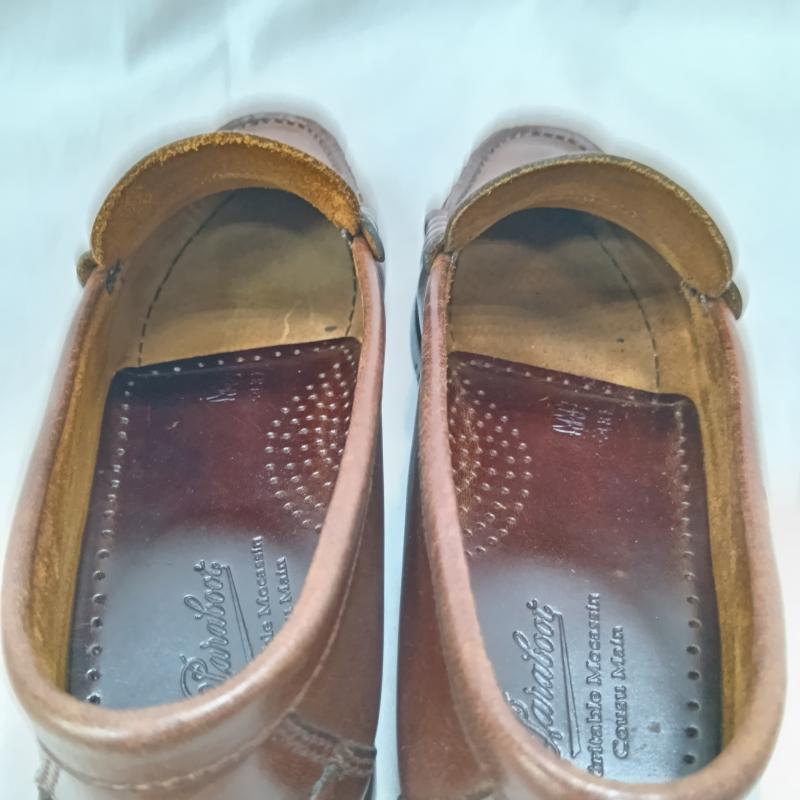 パラブーツ Paraboot ローファー ローファー CORAUX モカシンコインローファー MARINE SOLE brown - ロゴ、文字 茶 / ブラウン / brown レディース USED 古着 中古 50159389