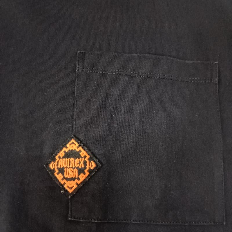 アヴィレックス AVIREX U.S.A. Tシャツ 半袖 WEB限定 TWIN DRAGON T-SHIRT ドラゴン刺繍 black 2XL XXL 刺繍 黒 / ブラック / black メンズ USED 古着 中古 50159396