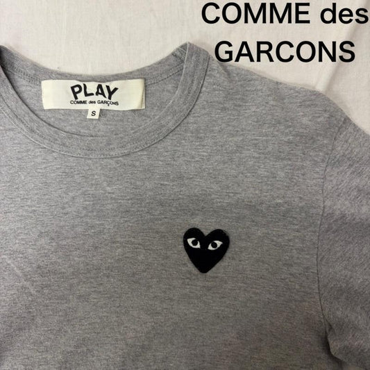 プレイコムデギャルソン PLAY COMME des GARCONS Tシャツ 長袖 ハートパッチ L/S TEE グレー S S ワンポイント 灰 / グレー / gray メンズ USED 古着 中古 50159399