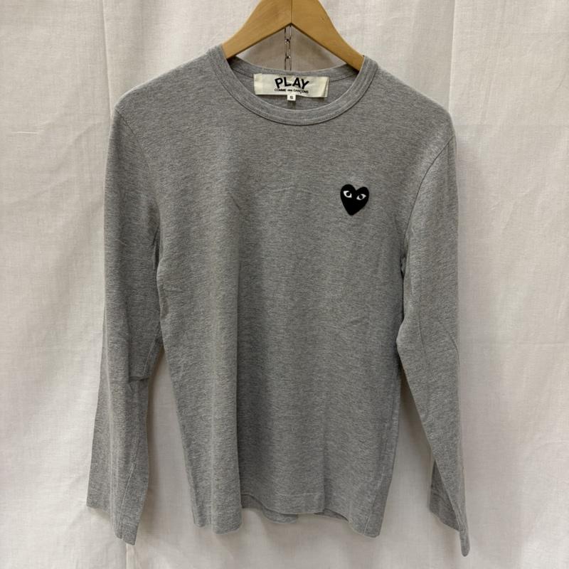 プレイコムデギャルソン PLAY COMME des GARCONS Tシャツ 長袖 ハートパッチ L/S TEE グレー S S ワンポイント 灰 / グレー / gray メンズ USED 古着 中古 50159399