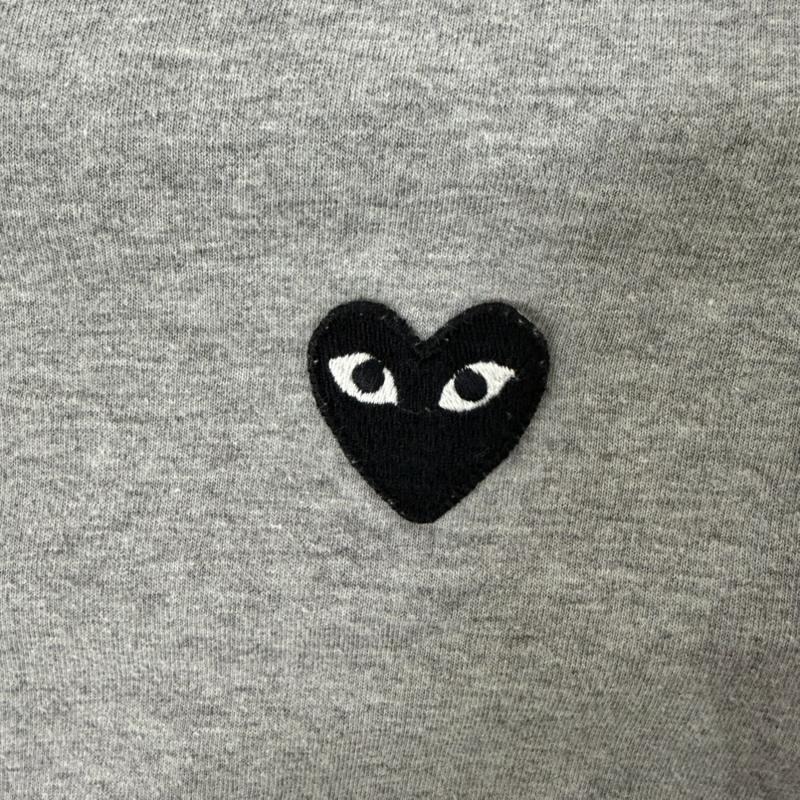 プレイコムデギャルソン PLAY COMME des GARCONS Tシャツ 長袖 ハートパッチ L/S TEE グレー S S ワンポイント 灰 / グレー / gray メンズ USED 古着 中古 50159399