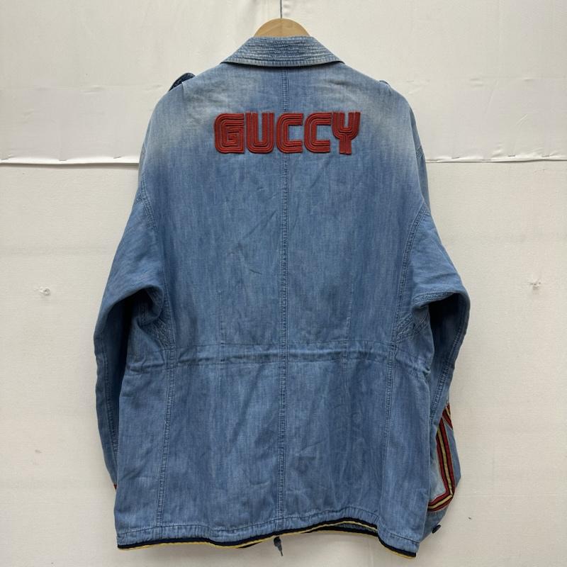 グッチ GUCCI ジャケット、上着 ジャンパー、ブルゾン デニム ミリタリー ジャケット 46 インディゴ / インディゴ / Indigo メンズ USED 古着 中古 50159403