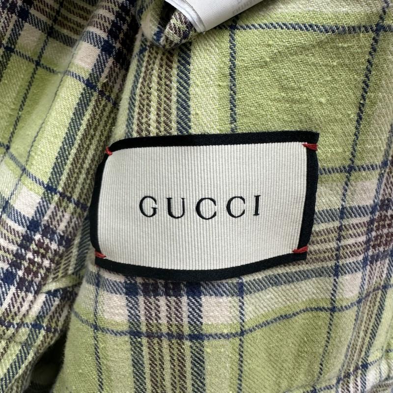 グッチ GUCCI ジャケット、上着 ジャンパー、ブルゾン デニム ミリタリー ジャケット 46 インディゴ / インディゴ / Indigo メンズ USED 古着 中古 50159403