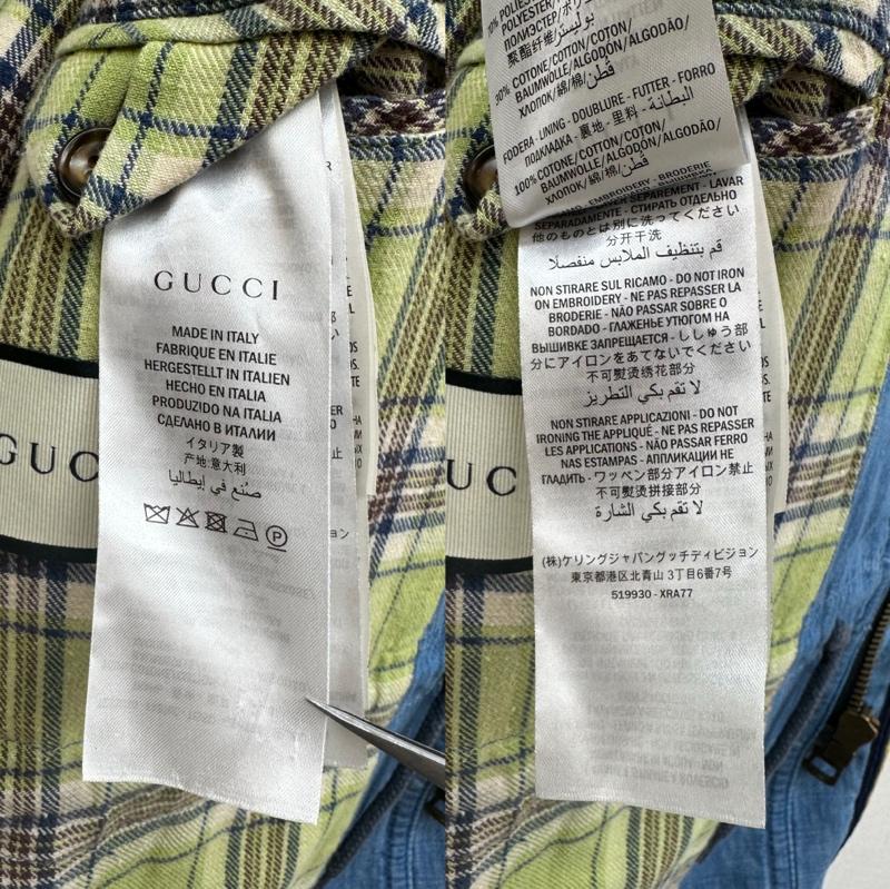 グッチ GUCCI ジャケット、上着 ジャンパー、ブルゾン デニム ミリタリー ジャケット 46 インディゴ / インディゴ / Indigo メンズ USED 古着 中古 50159403