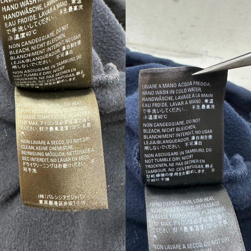 バレンシアガ BALENCIAGA パーカー 長袖 20SS Bonjour Bal Hoodie ロゴ プリント パーカー 600583 THV61 XS 紺 / ネイビー / navy メンズ USED 古着 中古 50159404