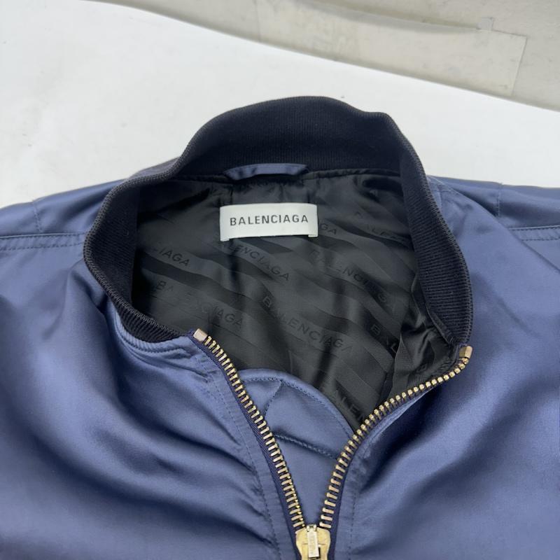 バレンシアガ BALENCIAGA ジャケット、上着 ジャンパー、ブルゾン キャンペーン ロゴ ボンバー ジャケット 516640 TSD23 34 紺 / ネイビー / navy メンズ USED 古着 中古 50159405