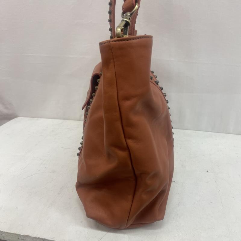 イオペレ IO PELLE トートバッグ トートバッグ 2way スタッズ レザーバッグ ショルダー テラコッタカラー 無地 橙 / オレンジ / orange レディース USED 古着 中古 50159407