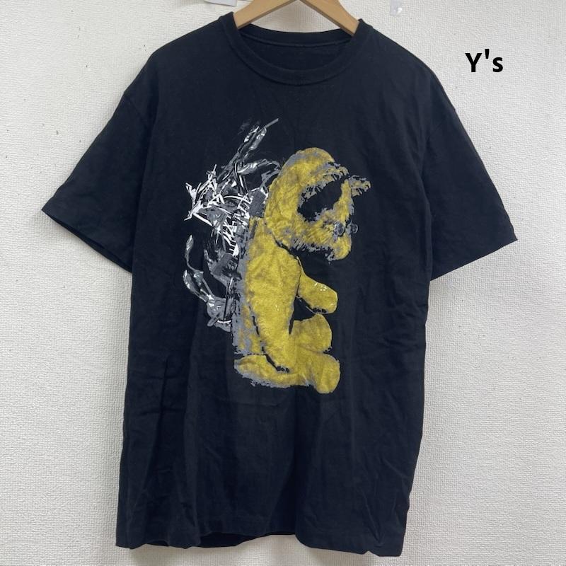 ワイズ Y s Tシャツ 半袖 Y s Bang On! 日本製 テディベア グラフィック プリント Tシャツ yk-t88-052 2 黒 / ブラック / black メンズ USED 古着 中古 50159418