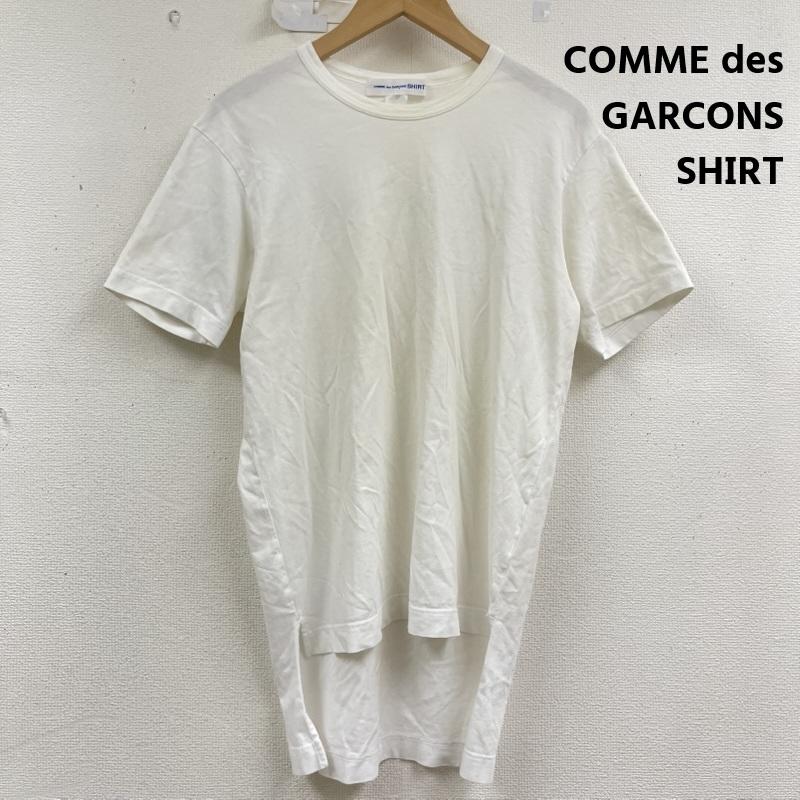 コムデギャルソンシャツ COMME des GARCONS SHIRT Tシャツ 半袖 アシンメトリー テールカット レイヤード ロング丈 半袖 Tシャツ M 白 / ホワイト / white メンズ USED 古着 中古 50159419