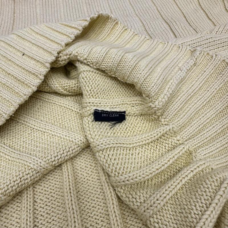 ダブルアールエル RRL ニット、セーター 長袖 90s 三つ星タグ RALPH LAUREN クルーネック リブ ニット L 黄 / イエロー / yellow メンズ USED 古着 中古 50159421