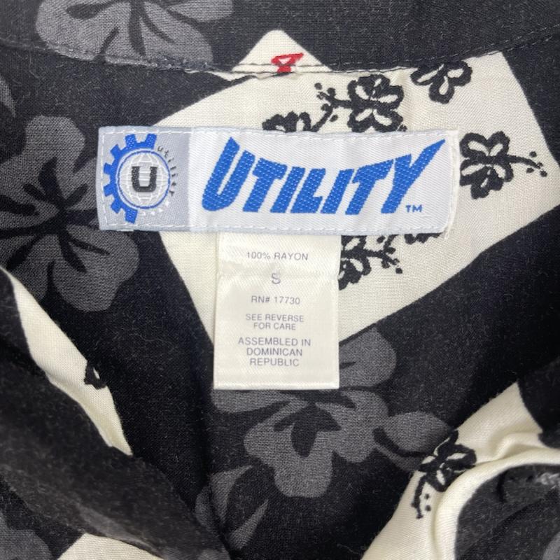 古着 USED シャツ、ブラウス 半袖 Utility トランプ柄 レーヨン オープンカラー アロハ シャツ S 黒 / ブラック / black メンズ USED 古着 中古 50159424