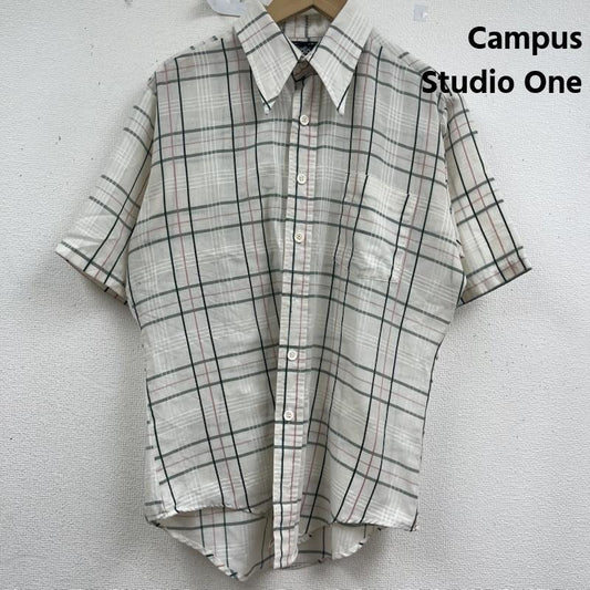 古着 USED シャツ、ブラウス 半袖 70s Campus Studio One USA製 チェック柄 ヴィンテージ シャツ M オフホワイト / オフホワイト / メンズ USED 古着 中古 50159428