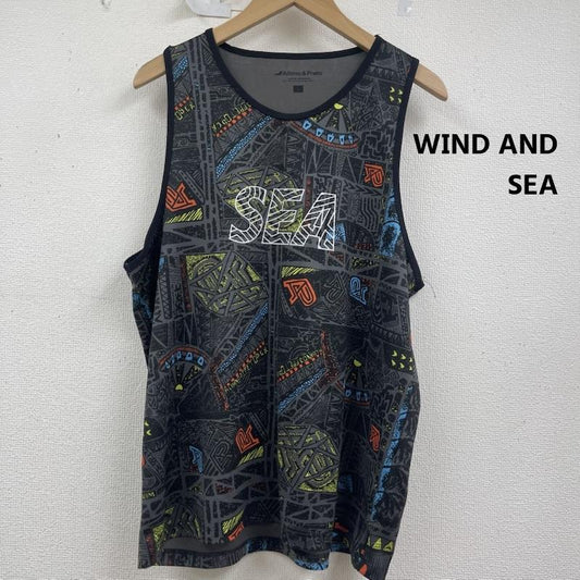 ウィンダンシー WIND AND SEA タンクトップ タンクトップ Albino & Preto コラボ タンクトップ 幾何学 wds-c-alb-25-q3-06 L ダークグレー / ダークグレー / メンズ USED 古着 中古 50159437