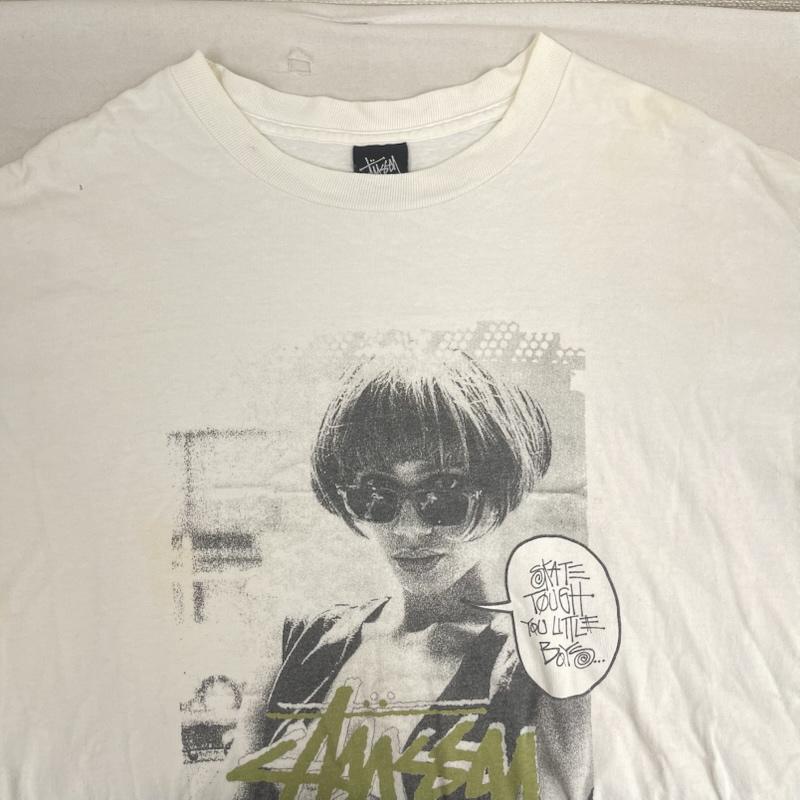 ステューシー STUSSY Tシャツ 半袖 00s SKATE TOUGH YOU LITTLE BOYS ナオミ キャンベル Tシャツ L 白 / ホワイト / white メンズ USED 古着 中古 50159441