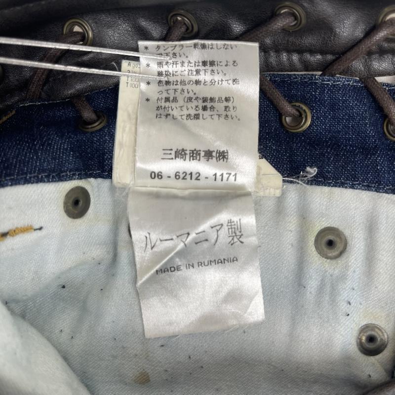 古着 USED パンツ デニム、ジーンズ Byblos Blu archive 編み上げ デザイン レザー ベルト デニム パンツ y2k 27インチ インディゴ / インディゴ / Indigo レディース USED 古着 中古 50159442
