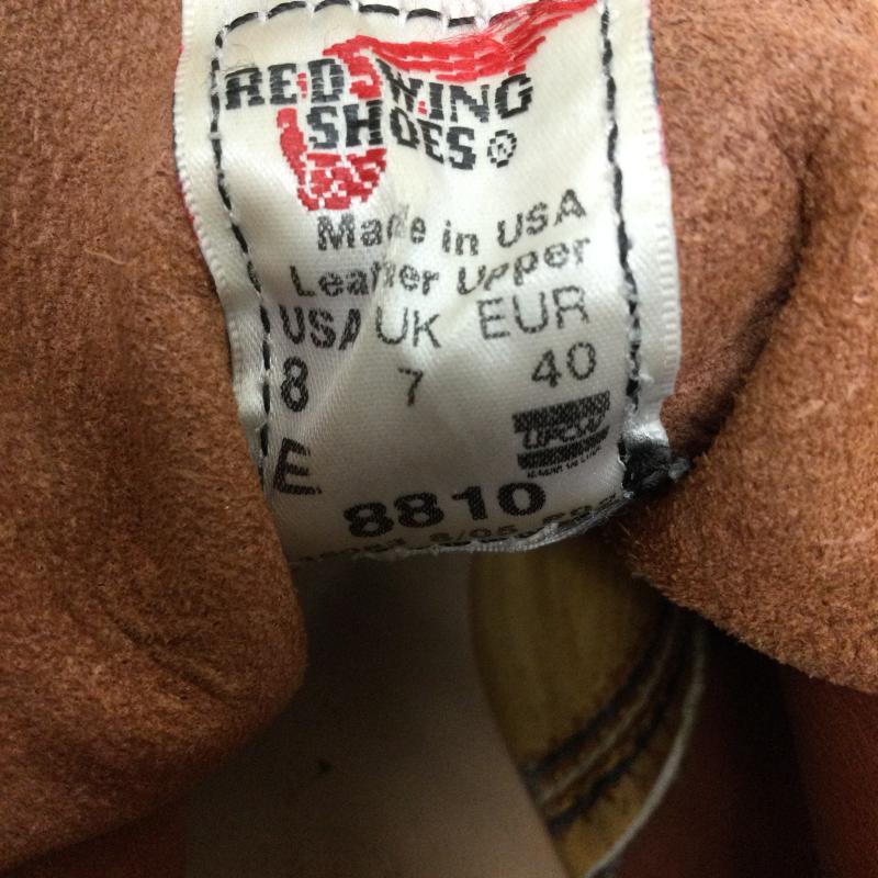 レッドウィング RED WING ブーツ ショートブーツ レッドウィング 8810 クラシックモックトゥ 赤茶 スエード US：8 茶 / ブラウン / brown メンズ USED 古着 中古 50159449