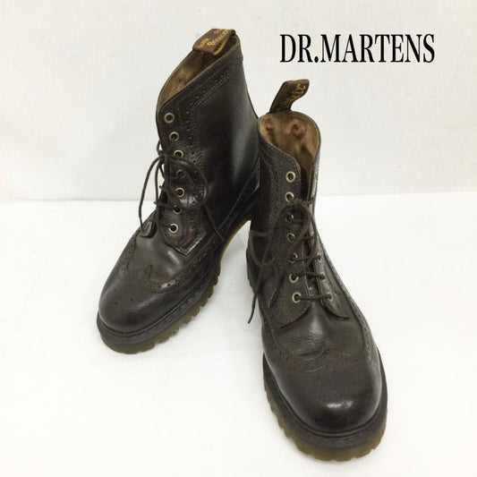 ドクターマーチン Dr.Martens ブーツ ショートブーツ ドクターマーチン FITZROY フィッツロイ ブローグ7ホールブーツ UK：8 茶 / ブラウン / brown メンズ USED 古着 中古 50159453